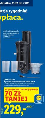 SILVERCREST Wyciskarka wolnoobrotowa SJBK 300 B3, 300 W promocja w Lidl