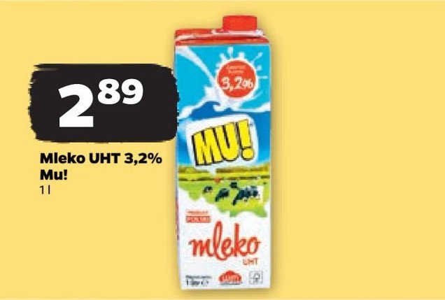 Mleko 3.2% Mu! promocja