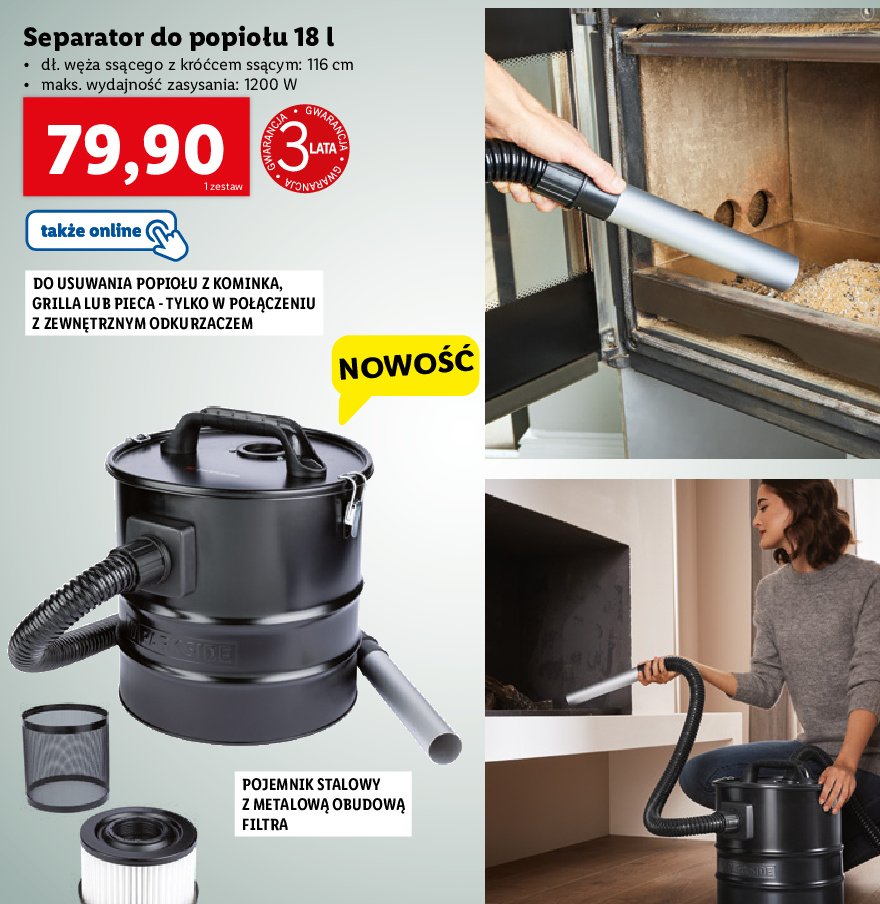 Separator do popio艂u 18 l Parkside promocja