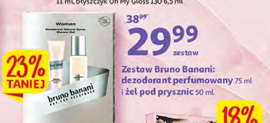 Zestaw w pudełku woman dezodorant w sprayu 75 ml + żel pod prysznic 50 ml Bruno banani zestaw promocje