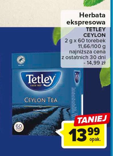 Herbata ceylon Tetley promocja