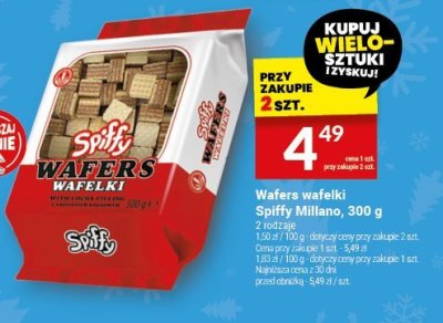 Wafers wafelki Spiffy Milano, 300 g promocja w Twój Market