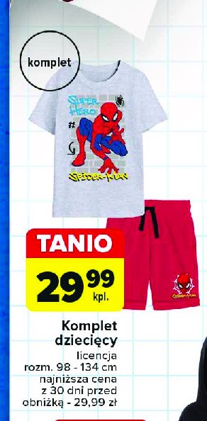 Komplet dziecięcy spider-man promocja