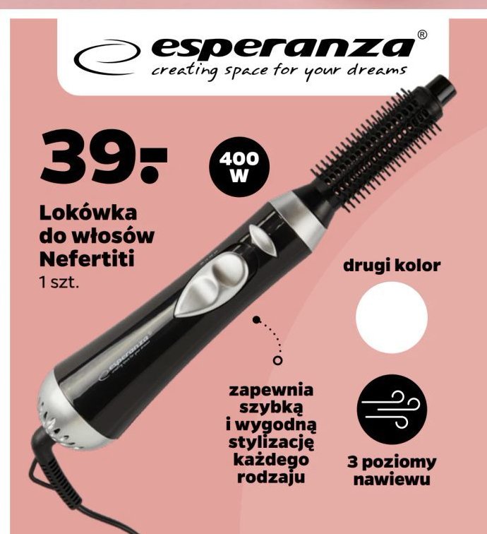 Lokówka nefertiti ebl001k czarna Esperanza promocja