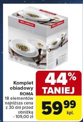 Komplet obiadowy ROMA 18 elementów promocja w Carrefour