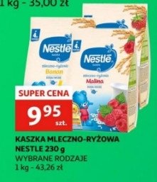 Kaszka mleczno-ryżowa z bananami Kaszka nestle promocja