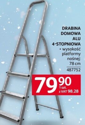 Drabina domowa aluminiowa 4-stopniowa promocja w Selgros