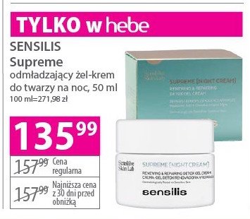 Krem na dzień SENSILIS SUPREME DAY LIGHT promocja