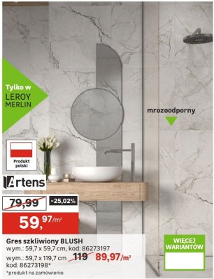 Gres szkliwiony BLUSH promocja w Leroy Merlin