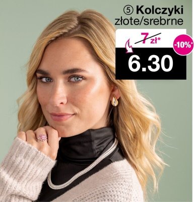 Kolczyki złote/srebrne promocja w Woolworth