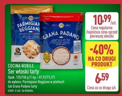 Ser włoski tarty Grana Padano promocja w Aldi