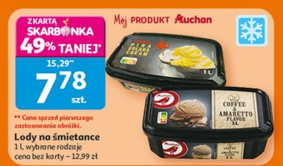 Lody na śmietance Mój Produkt Auchan promocja w Auchan