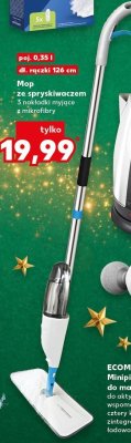 Mop ze spryskiwaczem 2 x wkładki myjące z mikrofibry promocja w Kaufland