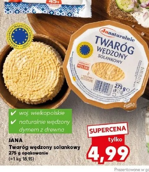 Twaróg solankowy wędzony Janaturalnie promocja