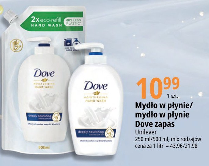 Mydło w płynie Dove caring hand wash promocja