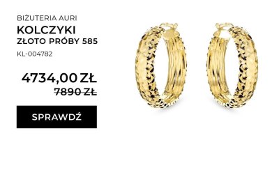 Kolczyki złoto próby 585 promocja w Briju