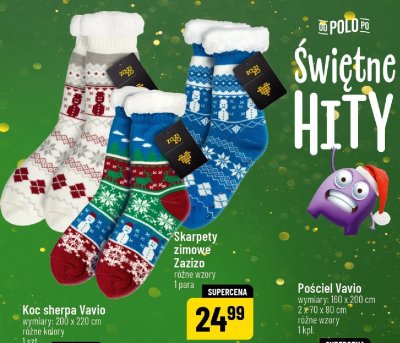 Skarpety zimowe Zazizo różne wzory promocja w POLOmarket