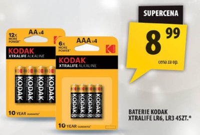 Baterie Kodak Xtralife LR6, LR3 4szt. promocja w Arhelan