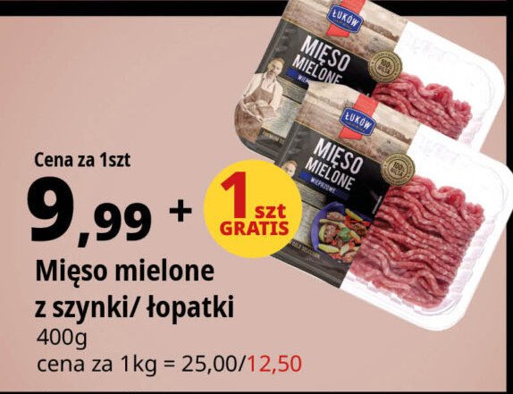 Mięso mielone z szynki Łuków promocja