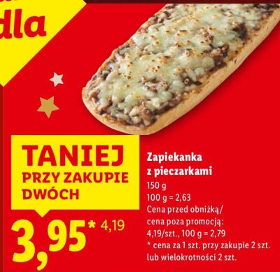 Zapiekanka z pieczarkami promocja w Lidl