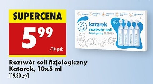 Sól fizjologiczna Katarek promocja w Biedronka