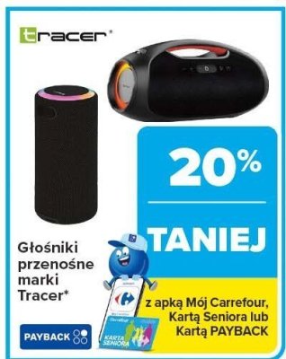 Głośniki przenośne marki -20% Tracer promocja w Carrefour