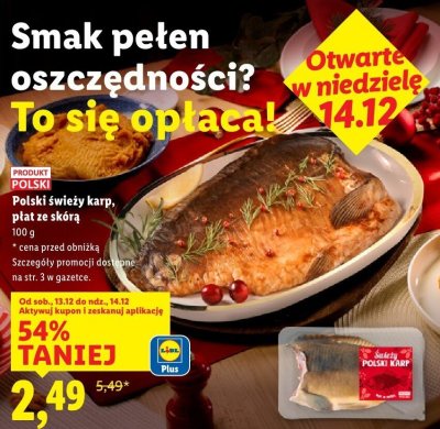 Karp polski świeży, płat ze skórą promocja w Lidl