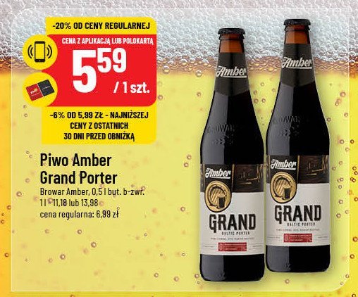 Piwo Amber grand promocja w POLOmarket