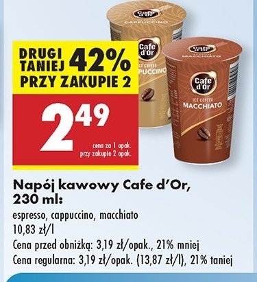 Napój kawowy macchiato Cafe d'or promocja w Biedronka