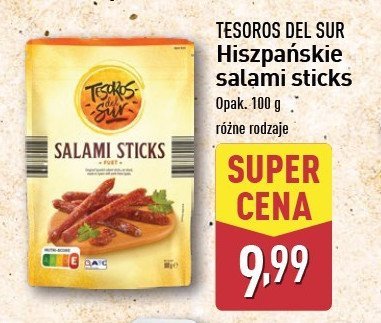 Salami sticks TESOROS DEL SUR promocja w Aldi
