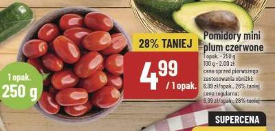 Pomidory mini plum czerwone POLOmarket promocja w POLOmarket