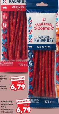 Kabanosy wieprzowe K-classic stąd takie dobre! promocja
