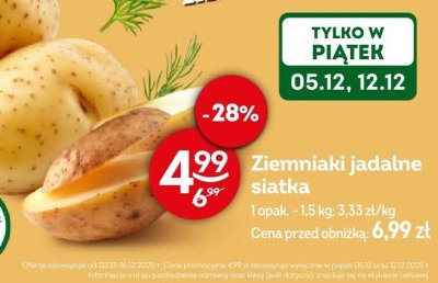 Ziemniaki jadalne siatka promocja w Żabka