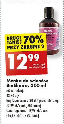 Maska do włosów z czarnuszką Bioelixire promocja