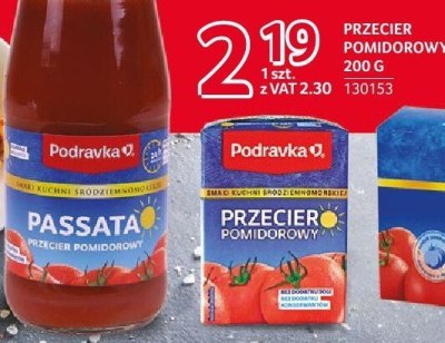 Przecier pomidorowy Passata Podravka promocja w Selgros