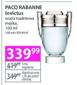 Woda toaletowa PACO RABANNE INVICTUS AQUA promocja