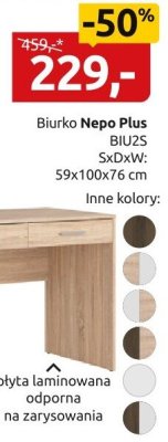 Biurko Nepo Plus BIU2S promocja w Black Red White