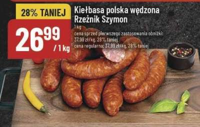 Kiełbasa polska wędzona Rzeźnik Szymon promocja w POLOmarket