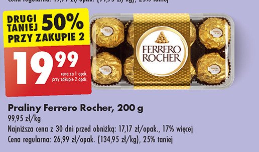 Czekoladki Ferrero rocher promocja w Biedronka
