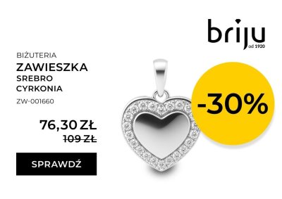 Zawieszka srebrna cyrkonia promocja w Briju