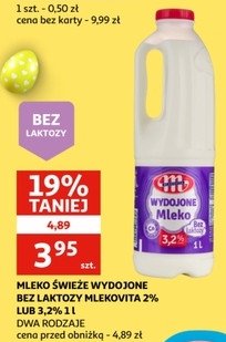 Mleko bez laktozy 2% Mlekovita wydojone promocja