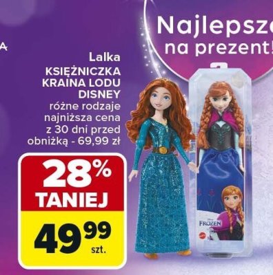 Lalka Księżniczka Kraina Lodu Disney różne rodzaje promocja w Carrefour