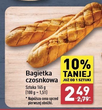 Bagietka czosnkowa promocja