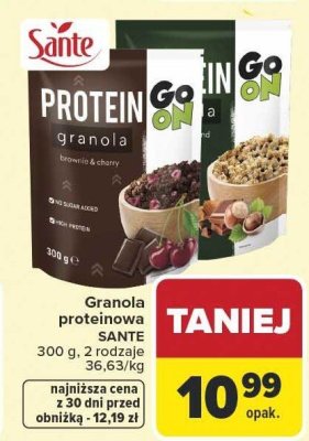 Granola proteinowa Sante, 2 rodzaje promocja w Carrefour Market