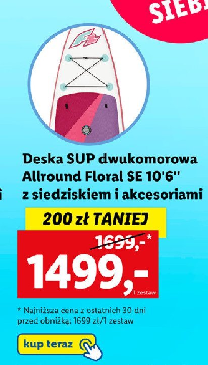 Deska do p艂ywania sup allround floral se 10'6" Mistral promocja