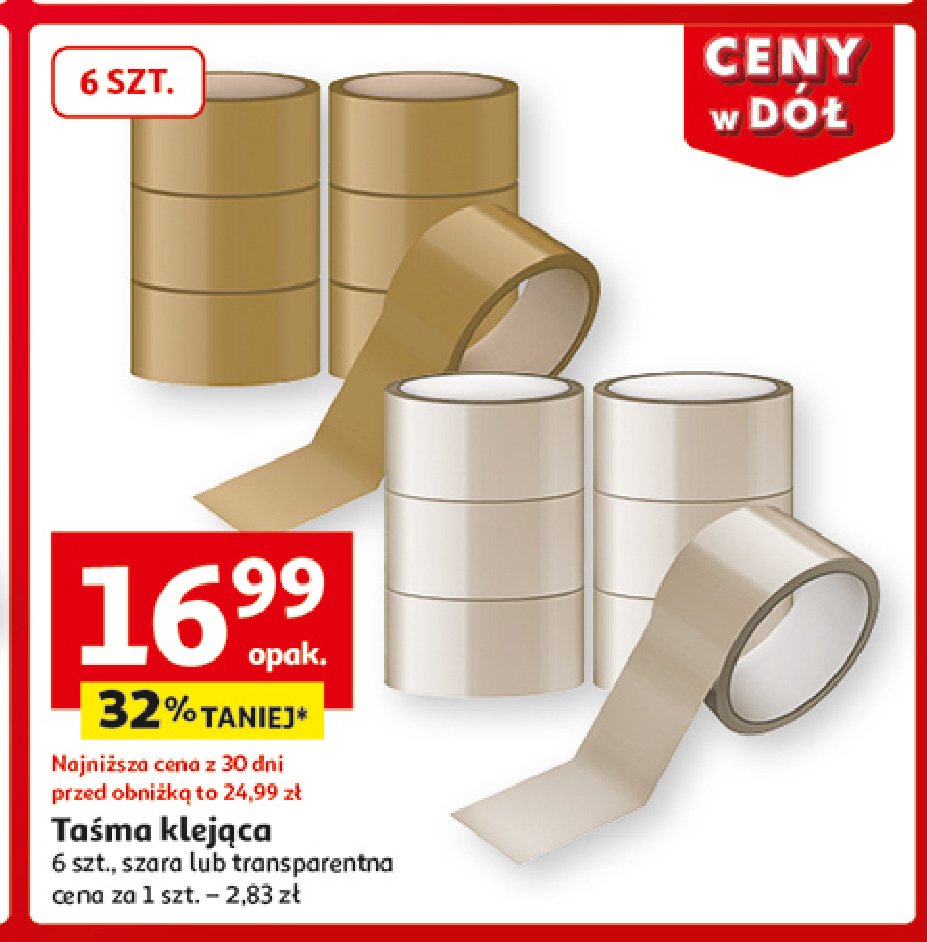 Taśma klejąca tranasparentna promocja w Auchan