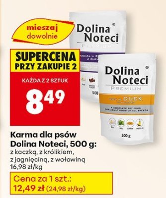 Karma dla psów Dolina Noteci 500 g z wołowiną promocja w Biedronka