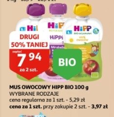 Mus owocowy jabłko-gruszki-banan Hipp bio promocja