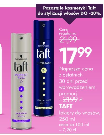 Lakier do włosów Taft perfect flex promocja w Super-Pharm