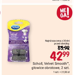 Głowice wymienne diamond crystals Scholl velvet smooth promocja